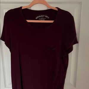 2 for the price of one Women's Burgundy And Blue Aero Tops - two of them